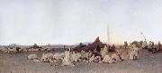 Gustave Guillaumet Evening Prayer in the Sahara Spain oil painting artist